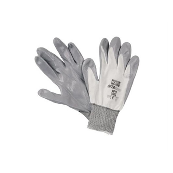 Luvas North Light Task Nylon/Nitrilo Br./Cinz. NF13B
